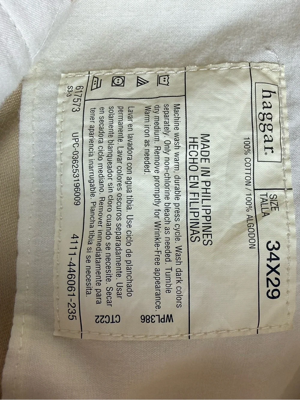Vintage Haggar Pleated Khaki Dress Pants 34x29 Deadstock NWT